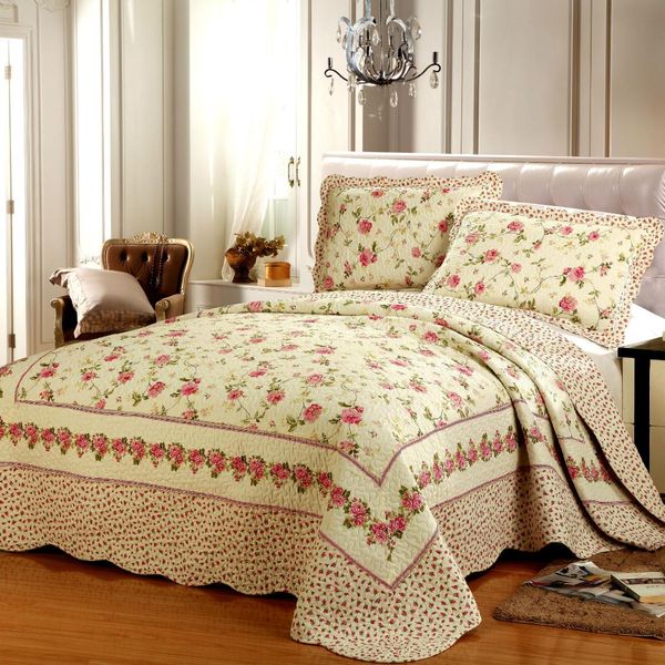 100% cotton floral print colorful bright quilted bedspread coverlet set reversible bedspread pillow shams 3pcs queen size
100% cotton floral print colorful bright quilted bedspread coverlet set reversible bedspread pillow shams 3pcs queen size
