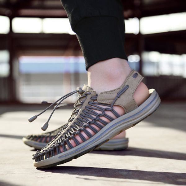 summer hollow out men's outdoor beach sandals nylon suitable man's shoes creative personalized ankle wrap fashion footwear, Black
summer hollow out men's outdoor beach sandals nylon suitable man's shoes creative personalized ankle wrap fashion footwear, Black