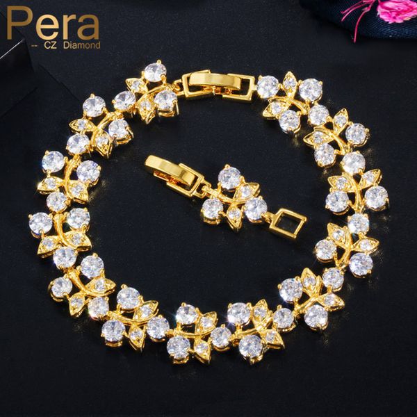 pera classic bridal jewelry yellow gold leaf shape cubic zirconia bracelets clear cz bangle for women party gift br123, Black
pera classic bridal jewelry yellow gold leaf shape cubic zirconia bracelets clear cz bangle for women party gift br123, Black