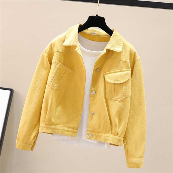 candy-colored denim jacket women new spring autumn korean long sleeve student vintage jeans jacket loose short outerwear g292, Black;brown
candy-colored denim jacket women new spring autumn korean long sleeve student vintage jeans jacket loose short outerwear g292, Black;brown