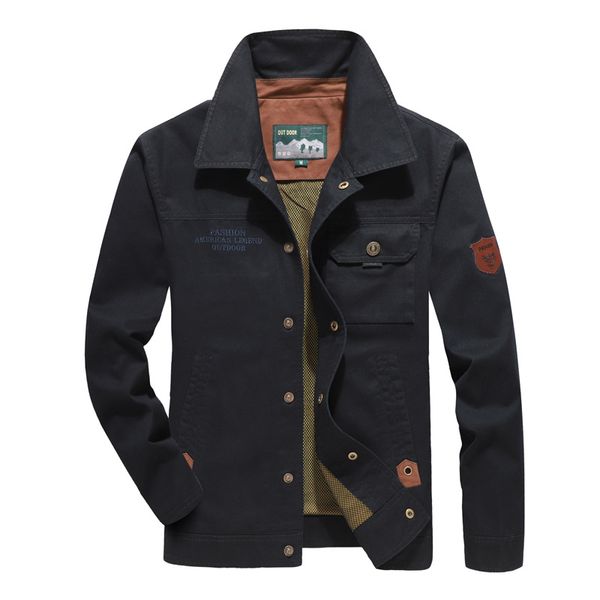 

men jacket 2019 men's fall jacket camouflage turn-down collar pockets epaulet army jackets & coats men plus size 5xl, Black;brown