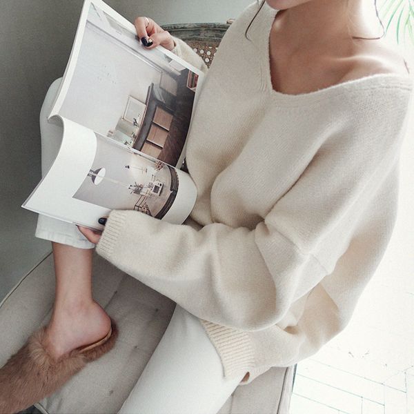 new 2019 autumn winter women sweaters v-neck long sleeve minimalist korean style knitting casual pink, White;black
new 2019 autumn winter women sweaters v-neck long sleeve minimalist korean style knitting casual pink, White;black