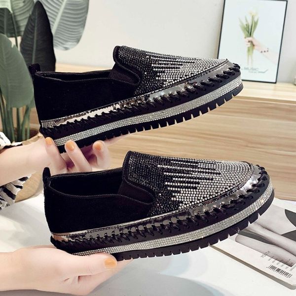 2020 autumn women flats shoes platform sneakers shoes leather suede slip on flats heels creepers moccasins e16-49, Black
2020 autumn women flats shoes platform sneakers shoes leather suede slip on flats heels creepers moccasins e16-49, Black