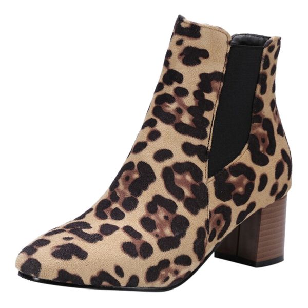 women's snow boots leopard-printed shoes fashion short plush boots lady 2019 comfortable footwear high-heeled ankle, Black
women's snow boots leopard-printed shoes fashion short plush boots lady 2019 comfortable footwear high-heeled ankle, Black
