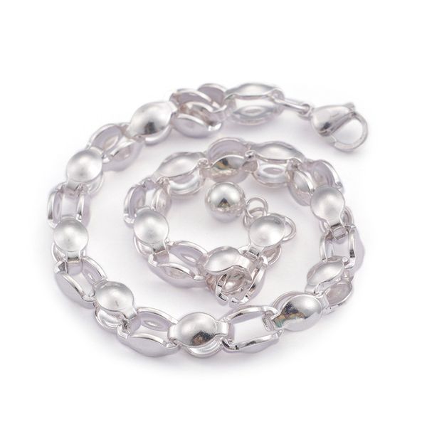 fashion beads bracelets silver stainless steel link beaded bracelets jewelry for women, Black
fashion beads bracelets silver stainless steel link beaded bracelets jewelry for women, Black
