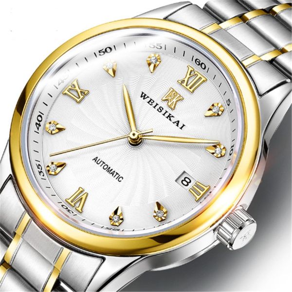 luxury designer men's stainless steel automatic mechanical watch calendar fashion business watch waterproof sports alloy round watch, Slivery;brown
luxury designer men's stainless steel automatic mechanical watch calendar fashion business watch waterproof sports alloy round watch, Slivery;brown