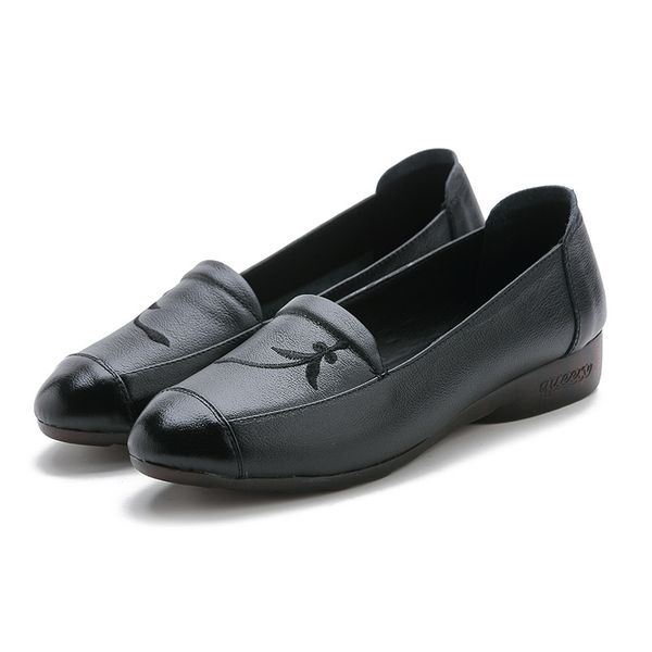 women's genuine leather loafers spring autumn flat soft bottom embroidery simple breathable shoes asakuchi party casual shoes, Black
women's genuine leather loafers spring autumn flat soft bottom embroidery simple breathable shoes asakuchi party casual shoes, Black