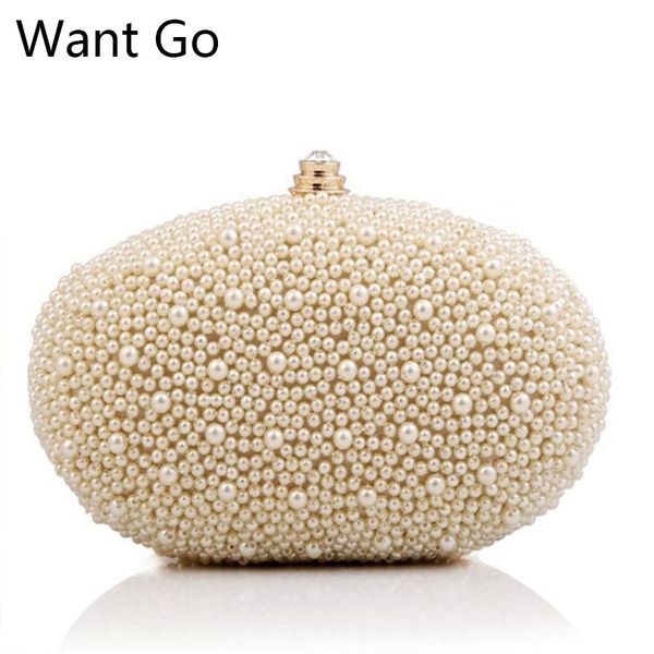 want go fashion socialite lady beaded clutch purse for party luxury pearl chain evening bag solid color bride wedding mini bag
want go fashion socialite lady beaded clutch purse for party luxury pearl chain evening bag solid color bride wedding mini bag
