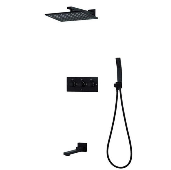 3 function embeded in wall mounted black rain shower faucet set cold vavle mixer tap tub spout w/ hand shower sprayer
3 function embeded in wall mounted black rain shower faucet set cold vavle mixer tap tub spout w/ hand shower sprayer