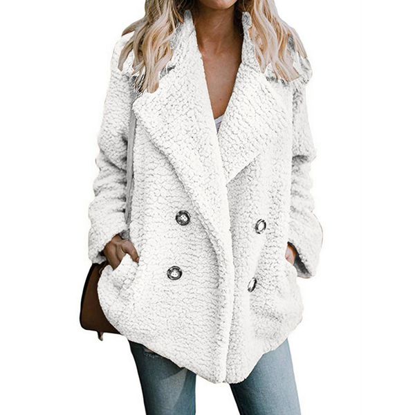 women's jackets casual button lapel coat overcoat solid faux plush winter outerwear hoodies fashion with pocket long sleeve women warm, Black;brown
women's jackets casual button lapel coat overcoat solid faux plush winter outerwear hoodies fashion with pocket long sleeve women warm, Black;brown