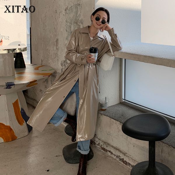 xitao fashion personality trench coat women single breasted loose collect waist slim 2020 new autumn pu coat goddess zp1514, Black
xitao fashion personality trench coat women single breasted loose collect waist slim 2020 new autumn pu coat goddess zp1514, Black