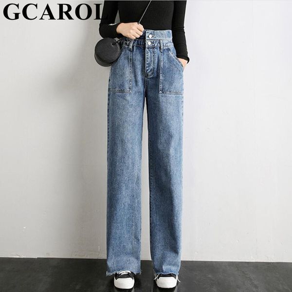 gcarol new high waisted 2 buttons retro old pants elastic waisted pockets denim jeans wide leg pants draped fall winter trousers, Black;white
gcarol new high waisted 2 buttons retro old pants elastic waisted pockets denim jeans wide leg pants draped fall winter trousers, Black;white