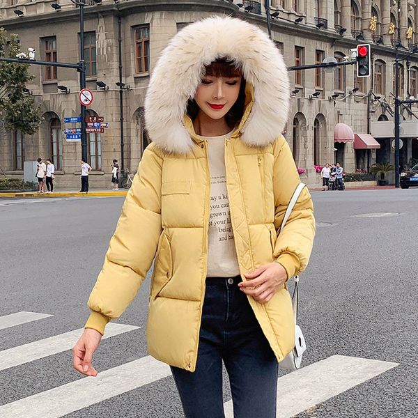 warm cotton clothes women solid color casual zipper fur collar loose thick long sleeve hooded coat winter outwear with pocket, Black
warm cotton clothes women solid color casual zipper fur collar loose thick long sleeve hooded coat winter outwear with pocket, Black