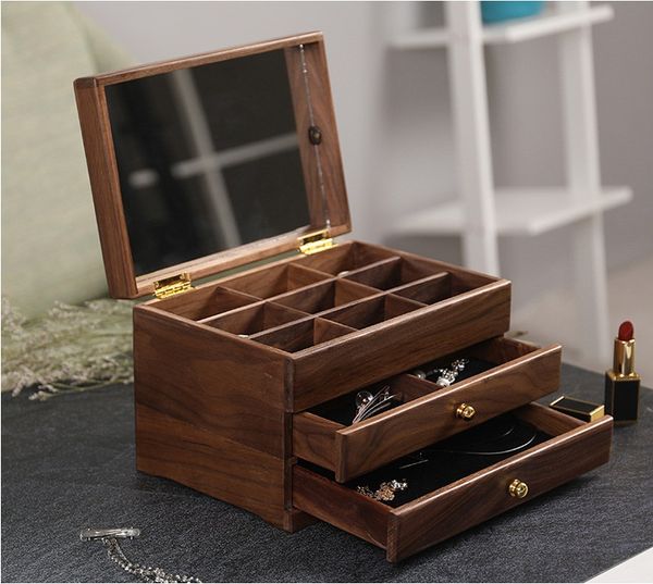 maxi black walnut jewelry box jewelries storage box jewelry box high-grade classical style hand-made wooden cosmetic boxes, Black;white
maxi black walnut jewelry box jewelries storage box jewelry box high-grade classical style hand-made wooden cosmetic boxes, Black;white