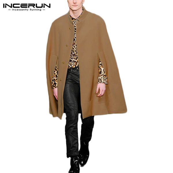 incerun men windbreaker fashion solid color lapel cloak jackets casual street loose single breasted mens cardigan trench coats, Tan;black
incerun men windbreaker fashion solid color lapel cloak jackets casual street loose single breasted mens cardigan trench coats, Tan;black