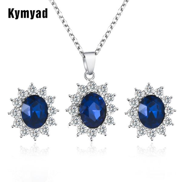 kymyad blue cubic zirconia jewelry sets for women elegant sunflower pendant necklace set crystal costume jewelry set lover gift, Silver
kymyad blue cubic zirconia jewelry sets for women elegant sunflower pendant necklace set crystal costume jewelry set lover gift, Silver