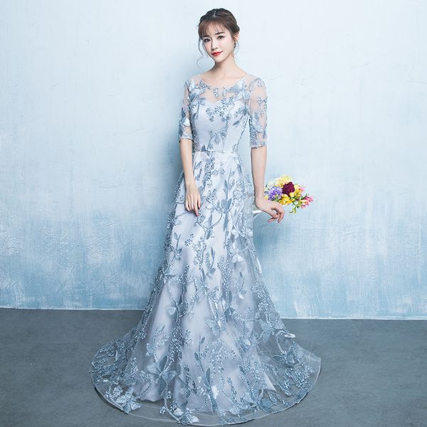 banquet evening dress 2019 new summer elegant temperament party party dress long female vestidos size s-xxl, Red 
banquet evening dress 2019 new summer elegant temperament party party dress long female vestidos size s-xxl, Red