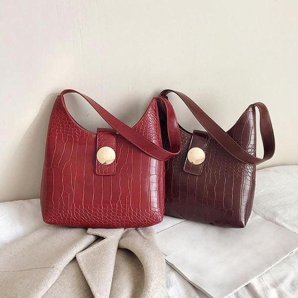 women retro crocodile pu leather handbags fashion solid color shoulder bag simple elegant shopping totes women's bags bolsas
women retro crocodile pu leather handbags fashion solid color shoulder bag simple elegant shopping totes women's bags bolsas