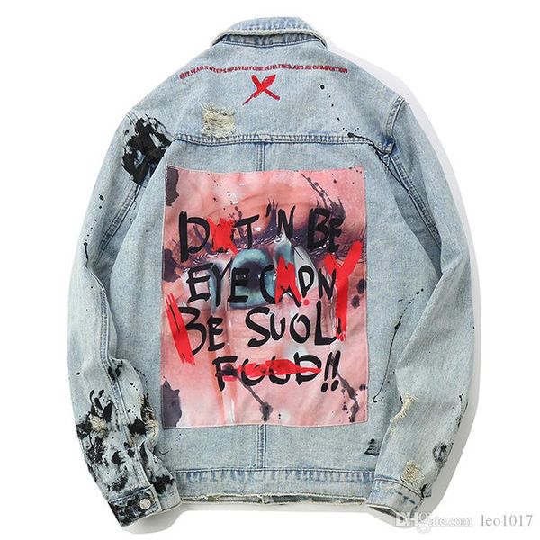 graffiti appliques hip hop jeans jacket men 2018 autumn turn-down collar washing material denim jackets for men casual jackets, Black;brown
graffiti appliques hip hop jeans jacket men 2018 autumn turn-down collar washing material denim jackets for men casual jackets, Black;brown