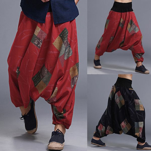 retro 5xl men's pants baggy floral vintage tribal harem lantern big crotch drop loose casual trousers dancing plus size hiphop, Black
retro 5xl men's pants baggy floral vintage tribal harem lantern big crotch drop loose casual trousers dancing plus size hiphop, Black