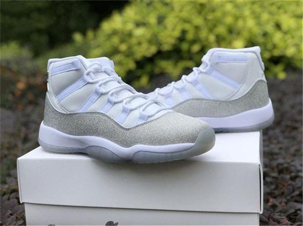 new air authentic 11 wmns white grey reflective ar0715-100 11s retro men women basketball shoes real carbon fiber sneakers with box, White;red
new air authentic 11 wmns white grey reflective ar0715-100 11s retro men women basketball shoes real carbon fiber sneakers with box, White;red