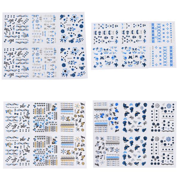 6/24styles nail art water transfer decals blue gold/silver butterfly flower self-adhesive nail sticker leaf summer diy art, Black
6/24styles nail art water transfer decals blue gold/silver butterfly flower self-adhesive nail sticker leaf summer diy art, Black