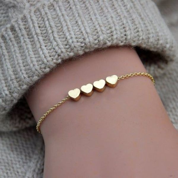 popular bracelet alloy heart bracelet simple heart bracelet, Golden;silver
popular bracelet alloy heart bracelet simple heart bracelet, Golden;silver