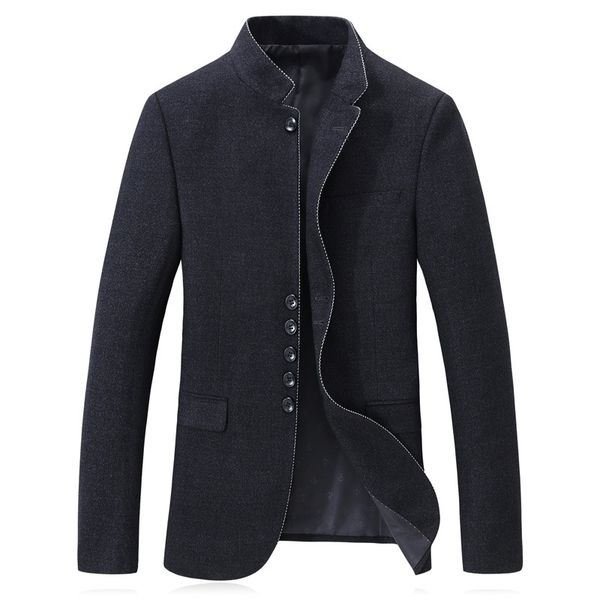 men's suits & blazers suit blazer spring and autumn stand collar casual fashion gentleman formal jacket, White;black
men's suits & blazers suit blazer spring and autumn stand collar casual fashion gentleman formal jacket, White;black