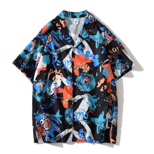 cartoon harajuku black loose shirt streetwear graffiti 2020 hawaiian shirt men hip hop beach summer short sleeve, White;black
cartoon harajuku black loose shirt streetwear graffiti 2020 hawaiian shirt men hip hop beach summer short sleeve, White;black