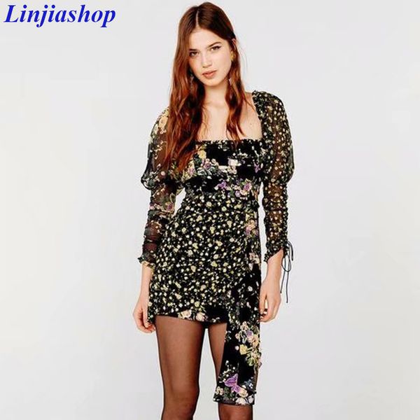 new autumn eileen mini dress women puff sleeve faux wrap invisible zipper at back contoured self ruffle party dress print, Black;gray
new autumn eileen mini dress women puff sleeve faux wrap invisible zipper at back contoured self ruffle party dress print, Black;gray