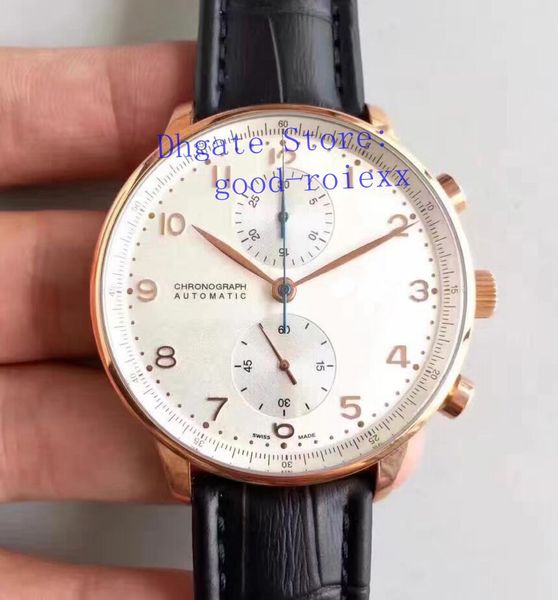 luxury mens automatic chronograph eta 7750 watch white dial 371480 sapphire leather valjoux men rose gold watches sport swiss wristwatches, Slivery;brown
luxury mens automatic chronograph eta 7750 watch white dial 371480 sapphire leather valjoux men rose gold watches sport swiss wristwatches, Slivery;brown