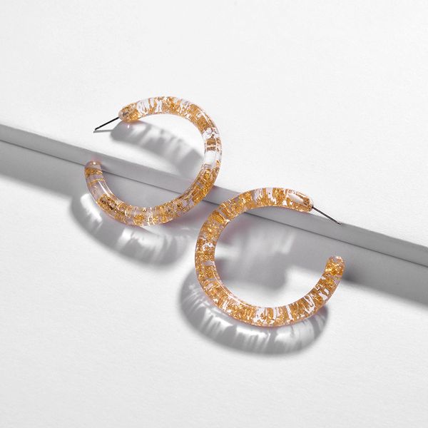 europe and the united states earrings simple transparent acrylic acetate plate gold foil word earrings for women, White
europe and the united states earrings simple transparent acrylic acetate plate gold foil word earrings for women, White