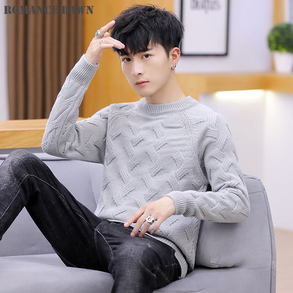 romance dawn autumn and winter 2019 new sweater korean version of the self-cultivation men's pullover winter thickening shirt, White;black
romance dawn autumn and winter 2019 new sweater korean version of the self-cultivation men's pullover winter thickening shirt, White;black