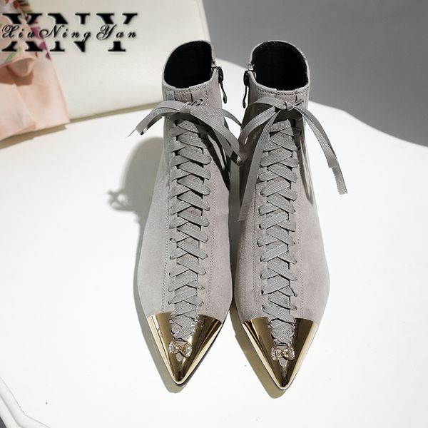 xiuningyan shoes woman kid suede pointed metal toe mixed color butterfly-knot med heels european designer ankle boots, Black
xiuningyan shoes woman kid suede pointed metal toe mixed color butterfly-knot med heels european designer ankle boots, Black