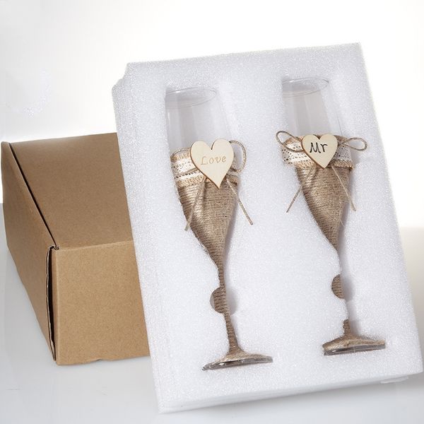 2pcs set wedding glass personalized wedding glasses wedding champagne toasting flutes burlap lace rustic flutes other dinnerware
2pcs set wedding glass personalized wedding glasses wedding champagne toasting flutes burlap lace rustic flutes other dinnerware