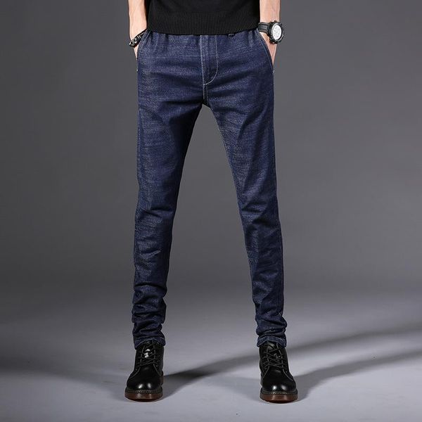 2020 four seasons new men's jeans casual slim fit elastic denim straight pants fashion classic denim skinny jeans, Blue
2020 four seasons new men's jeans casual slim fit elastic denim straight pants fashion classic denim skinny jeans, Blue