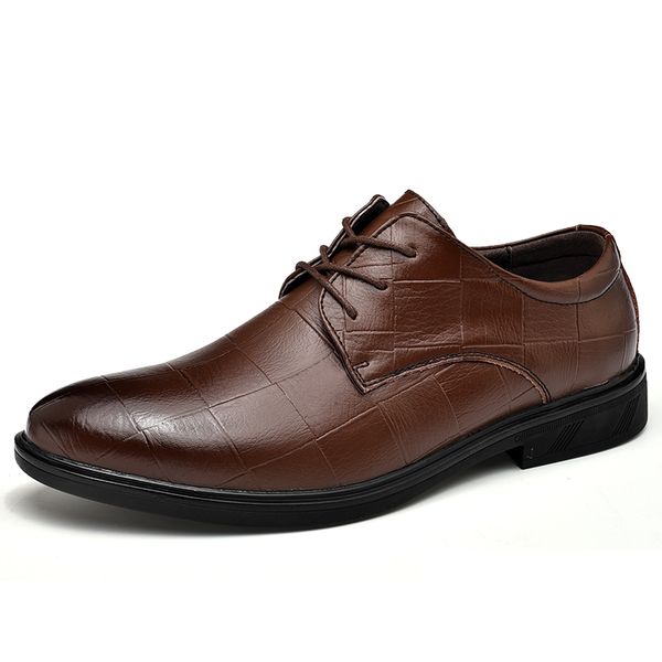 men's formal shoes male derby leather dress shoes men rubber sole lace-up mans footwear business brown black big size 37-47
men's formal shoes male derby leather dress shoes men rubber sole lace-up mans footwear business brown black big size 37-47