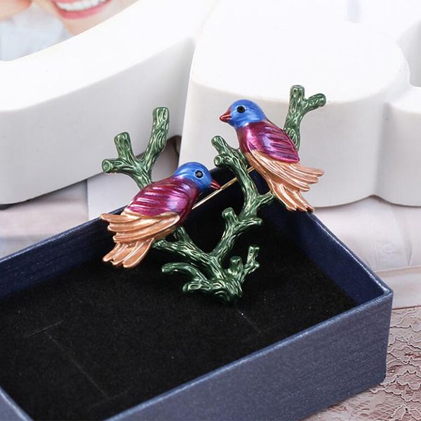 cute bird brooch personality jewelry accessories simple brooches exquisite all-match small fresh pin brooch, Gray