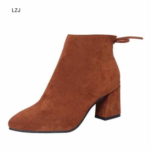 lzj 2019 women's ankle boots pointed side zipper new autumn women's casual shoes with warm boots large size 35-45, Black
lzj 2019 women's ankle boots pointed side zipper new autumn women's casual shoes with warm boots large size 35-45, Black