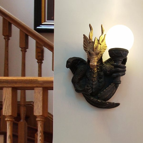 modern simple led dragon wall lamp creative personality living room aisle dining room resin art animal decorative light e27
modern simple led dragon wall lamp creative personality living room aisle dining room resin art animal decorative light e27