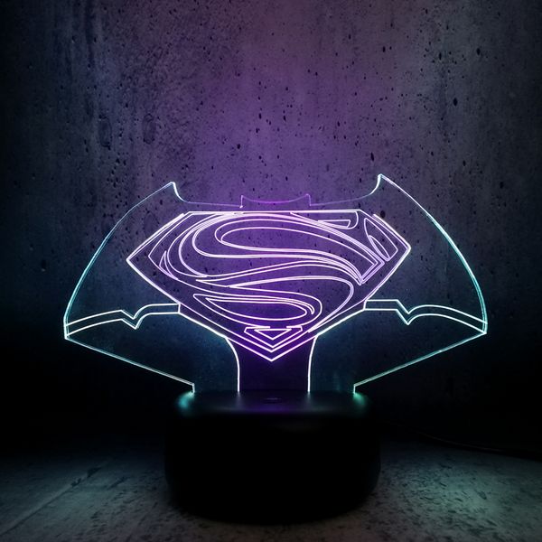 3d lamp mixed color led illusion multicolor superman and batman two in one lamp touch usb night light mood gift kid toy
3d lamp mixed color led illusion multicolor superman and batman two in one lamp touch usb night light mood gift kid toy