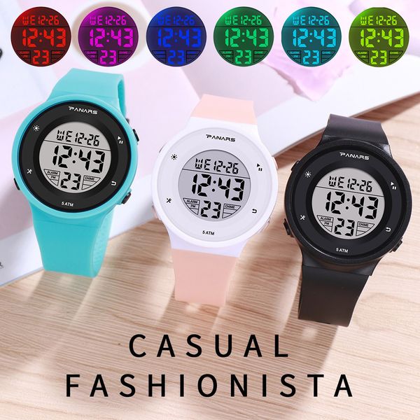 fashion children digital watch colorful luminous student watch multi function waterproof sports electronic wrist watches, Slivery;brown
fashion children digital watch colorful luminous student watch multi function waterproof sports electronic wrist watches, Slivery;brown