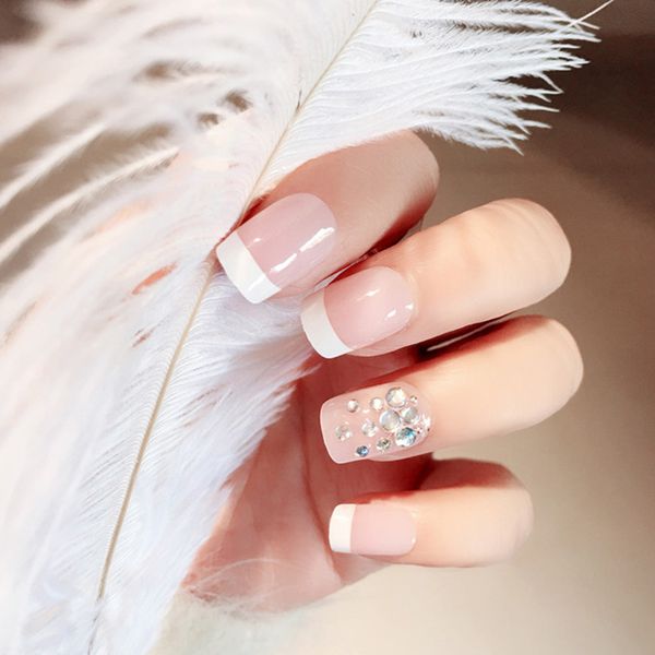 24pcs false nails french tips art design fake nail tips full cover nails with glue sj66
24pcs false nails french tips art design fake nail tips full cover nails with glue sj66
