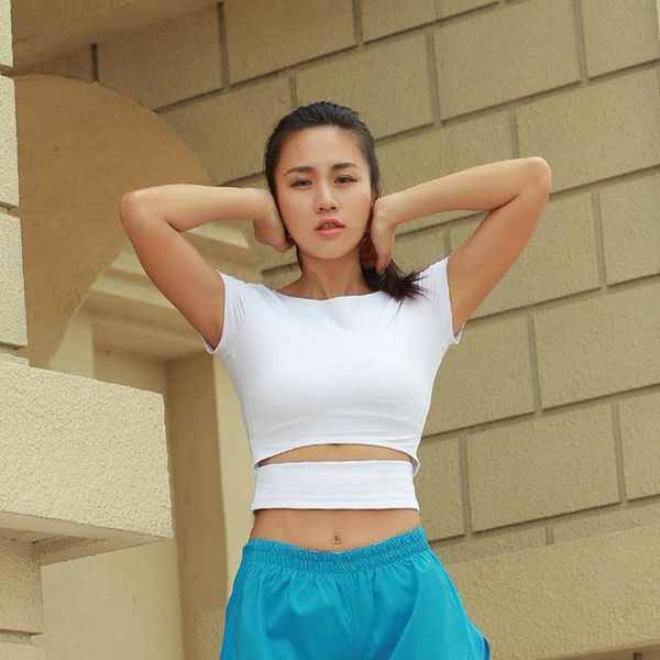 hollow out fitness sports t-shirt running gym sports short sleeve crop white high elastic tight yoga shirts, White;red
hollow out fitness sports t-shirt running gym sports short sleeve crop white high elastic tight yoga shirts, White;red