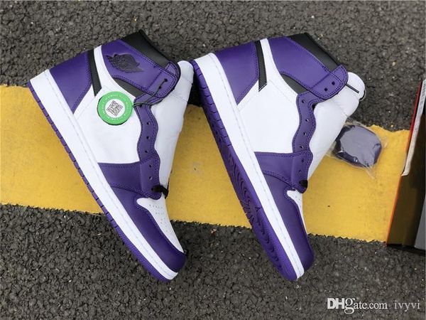 2020 release high og court 1 purple pine 1s air basketball shoes mens white black sneakers sports 555088-500 come with box us7-13 
2020 release high og court 1 purple pine 1s air basketball shoes mens white black sneakers sports 555088-500 come with box us7-13