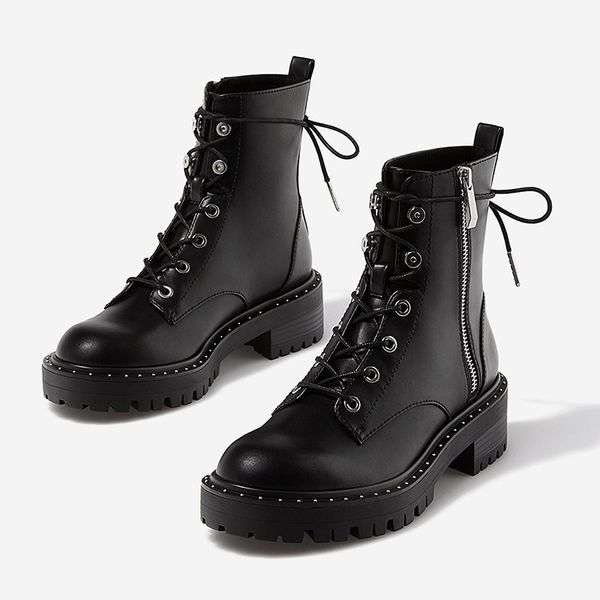 lace up rivets motorcycle boots women round toe high heel boots women short plush ankle boots for women, Black
lace up rivets motorcycle boots women round toe high heel boots women short plush ankle boots for women, Black