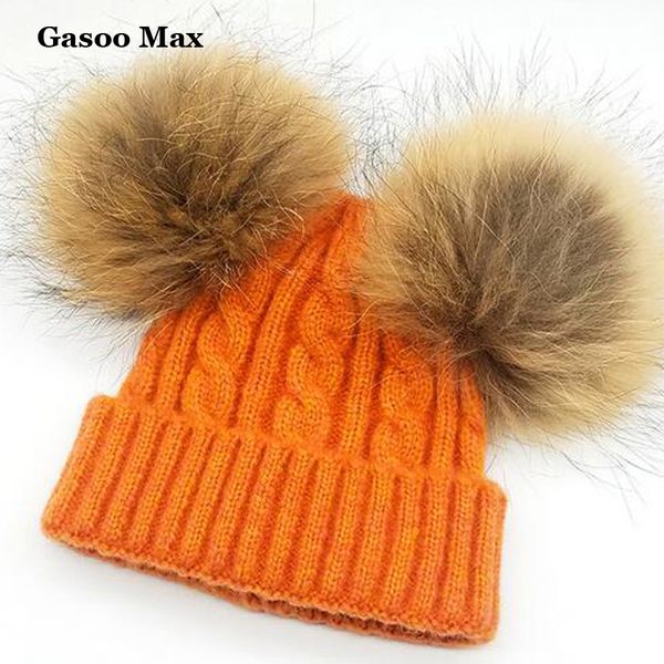 2017 new cute women beanie cotton winter hats with 2 real raccoon fur pompom adults' beanies knitted women' custome caps
2017 new cute women beanie cotton winter hats with 2 real raccoon fur pompom adults' beanies knitted women' custome caps