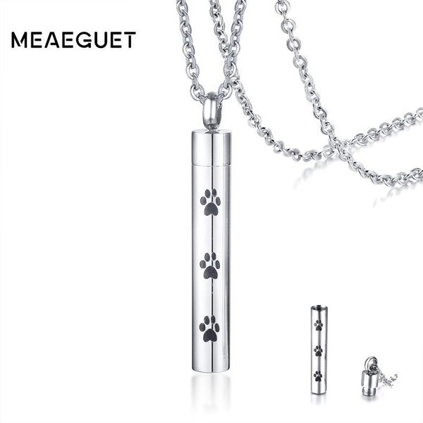 pendant necklaces pet cremation print cylinder urn necklace for women memorial dog stainless steel jewelry, Silver
pendant necklaces pet cremation print cylinder urn necklace for women memorial dog stainless steel jewelry, Silver