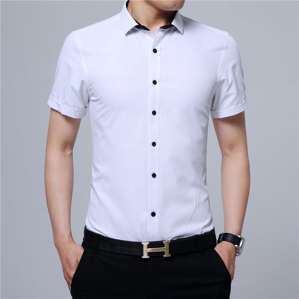 summer white shirt men short sleeve asian size 3xl 4xl business party men dress shirts comfortable and breathable, White;black
summer white shirt men short sleeve asian size 3xl 4xl business party men dress shirts comfortable and breathable, White;black