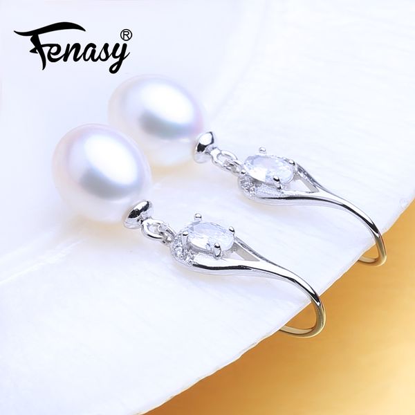 fenasy pearl jewelry natural pearl earrings for women korean sterling silver dangle crystal earrings fashion jewelry, Golden;silver 
fenasy pearl jewelry natural pearl earrings for women korean sterling silver dangle crystal earrings fashion jewelry, Golden;silver